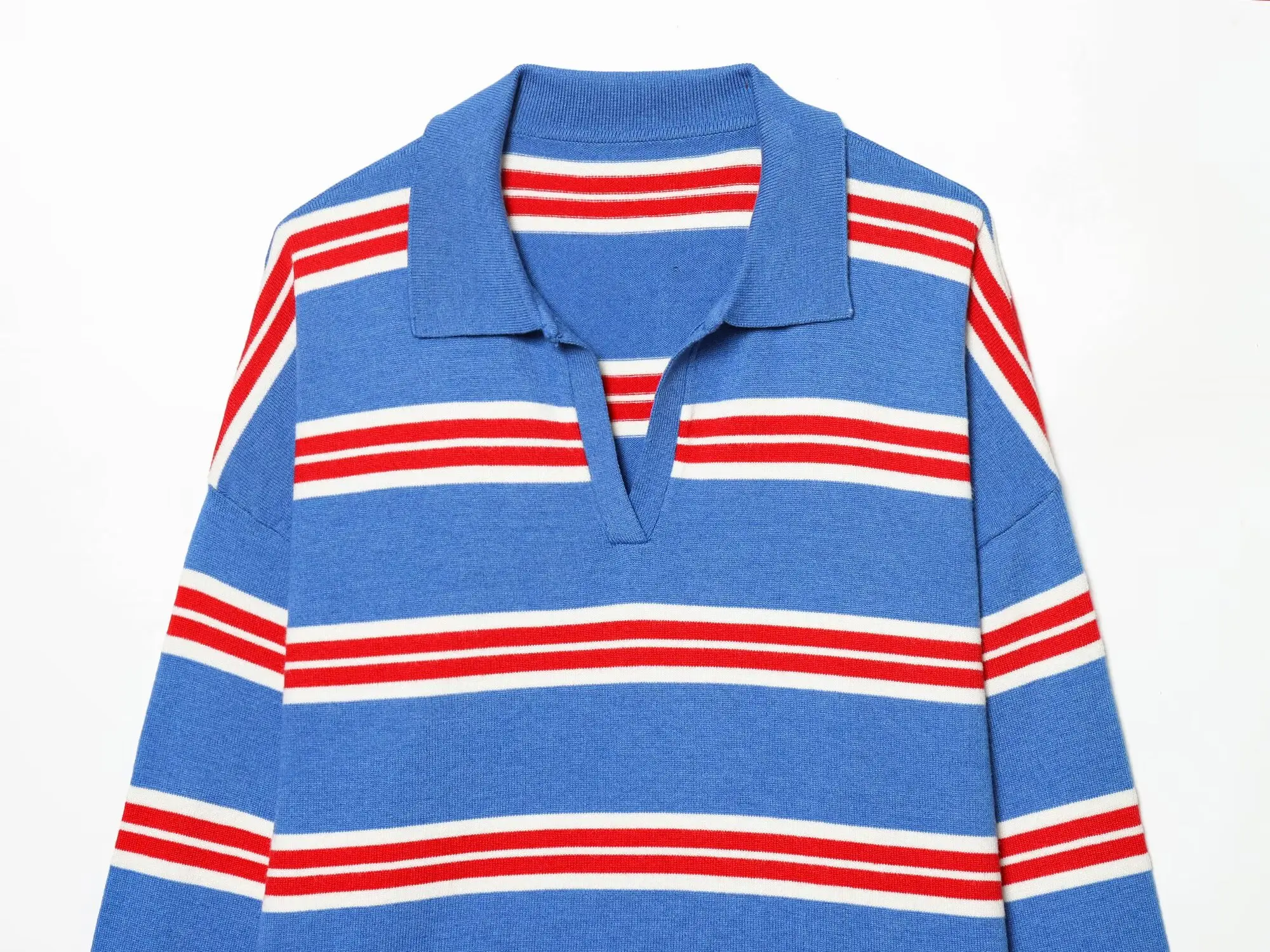 Autumn Women's New Sweater Blouse 2026 Fashion Striped Knit Pullover Chic Young Women Travel Joker Autumn Street Knit Sweaters