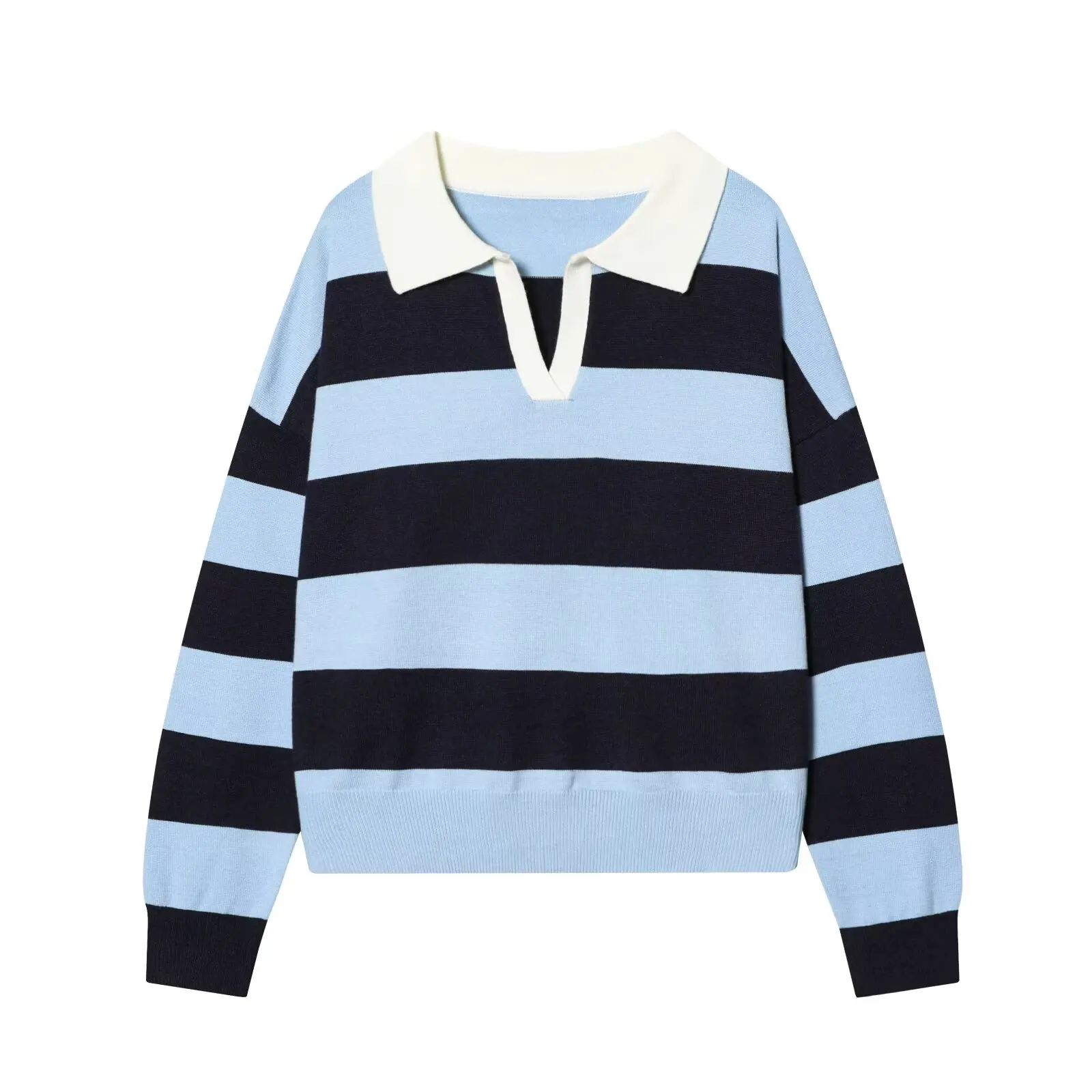 Autumn Women's New Sweater Blouse 2026 Fashion Striped Knit Pullover Chic Young Women Travel Joker Autumn Street Knit Sweaters