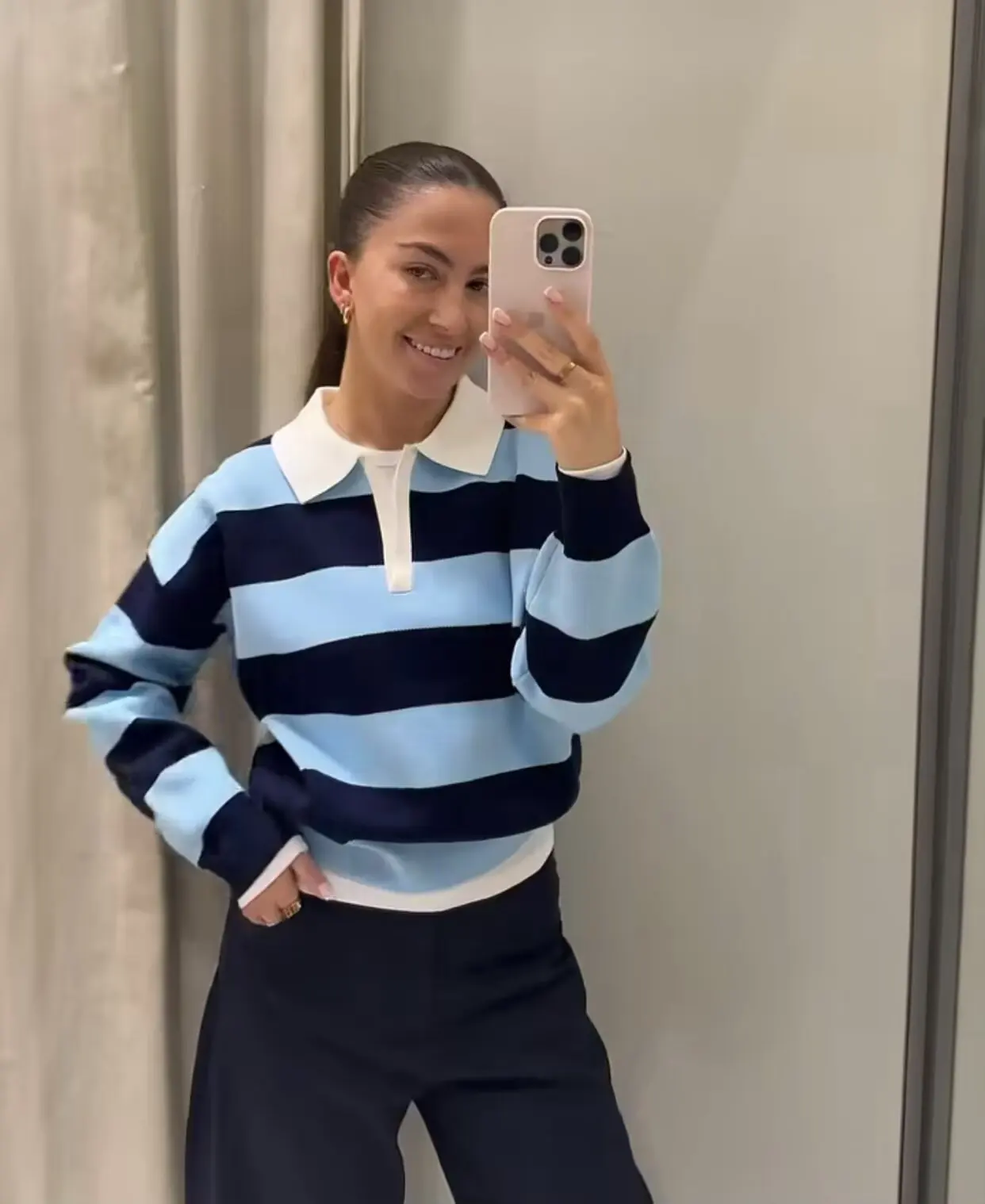 Autumn Women's New Sweater Blouse 2026 Fashion Striped Knit Pullover Chic Young Women Travel Joker Autumn Street Knit Sweaters