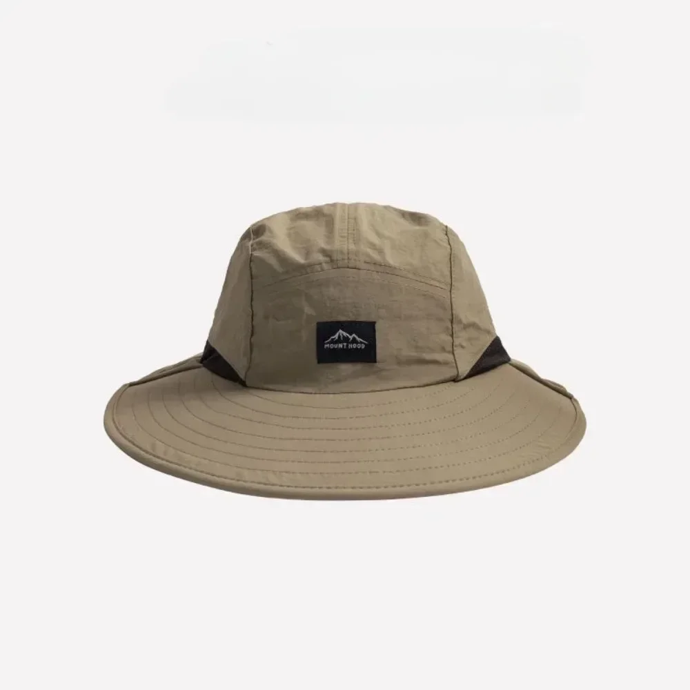 Summer Wide Brim Waterproof and Quick-drying Panama Caps Outdoor Visor Bucket Hats Mesh Breathable Sun Hat with Neck Flap Hiking