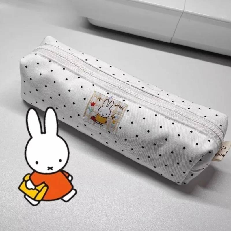 Miffy Pencil Case High Color Value Cartoon Printed Large Capacity Portable Student Cute Stationery Storage Bag for Men and Women
