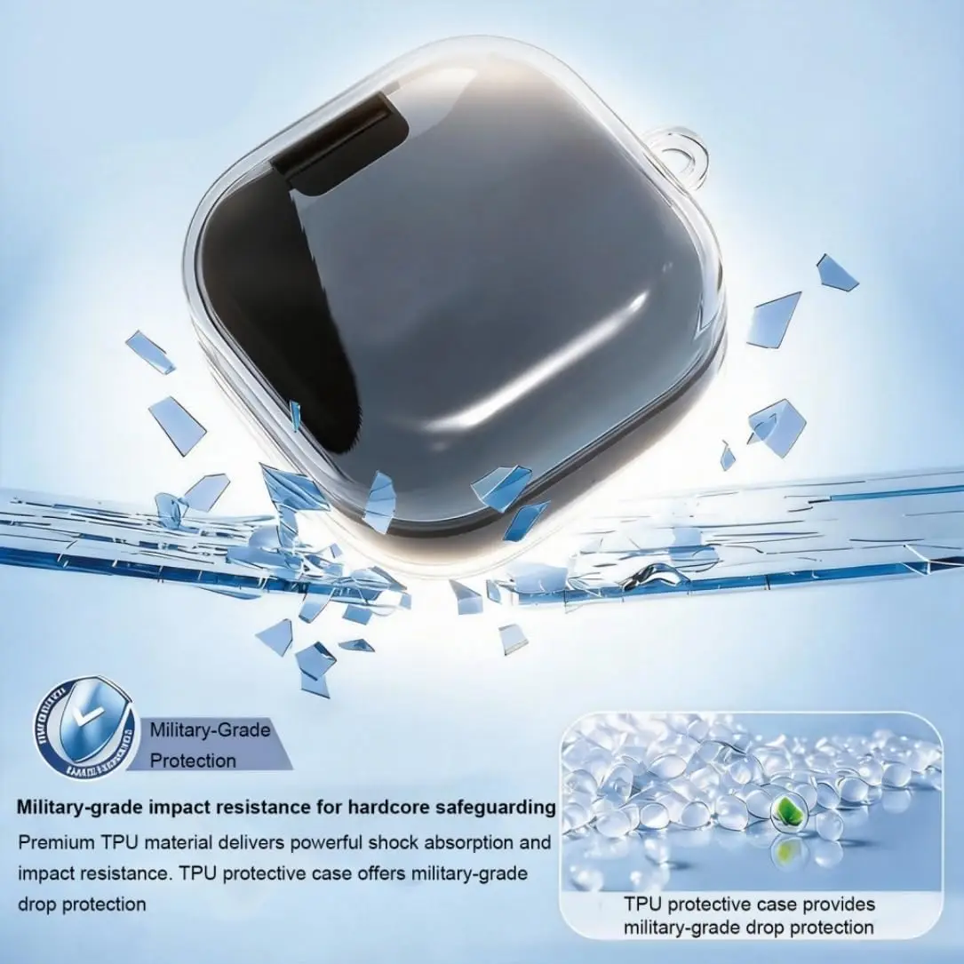 for Samsung Galaxy Buds 4Pro Case Soft Transparent TPU Case for Samsung Galaxy Buds 4 Case Accessories with Keychain&Cleaner Pen