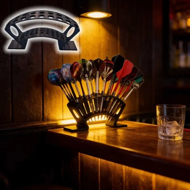 27 Slots Large Capacity Dart Stand Organizer 3D Printed Display Rack for Home Bar Themed Room Decoration Dart Enthusiasts Gift