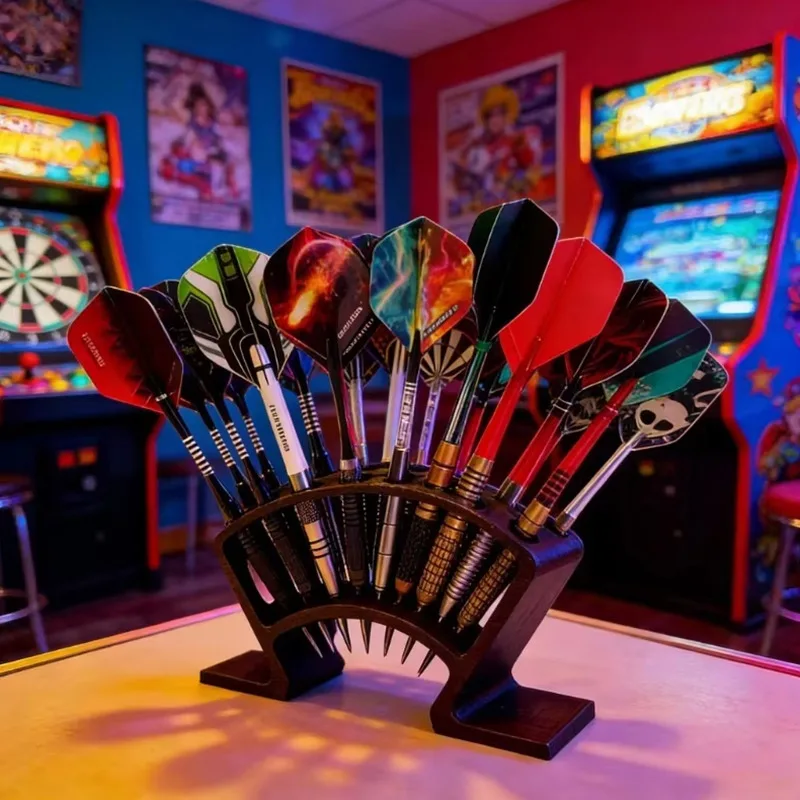 27 Slots Large Capacity Dart Stand Organizer 3D Printed Display Rack for Home Bar Themed Room Decoration Dart Enthusiasts Gift