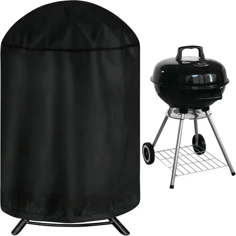 Suitable for Round Charcoal Kettle BBQ Grills, Heavy-Duty Outdoor Barbecue Cover Compatible with Most Pot-Style Grills