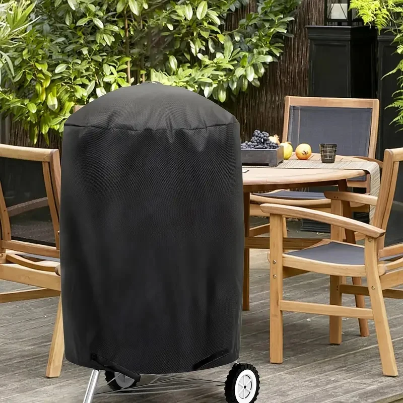 Suitable for Round Charcoal Kettle BBQ Grills, Heavy-Duty Outdoor Barbecue Cover Compatible with Most Pot-Style Grills