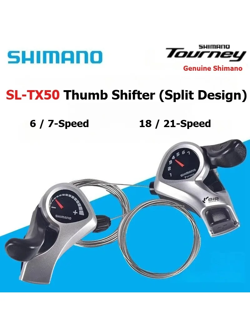 Shimano Tourney SIS SL-TX50 Bicycle Shift Lever 3x6s 3x7s 3V Left 6V Right 7V 18 21 Speed A Pair TX50 Shifters MTB Bike Parts