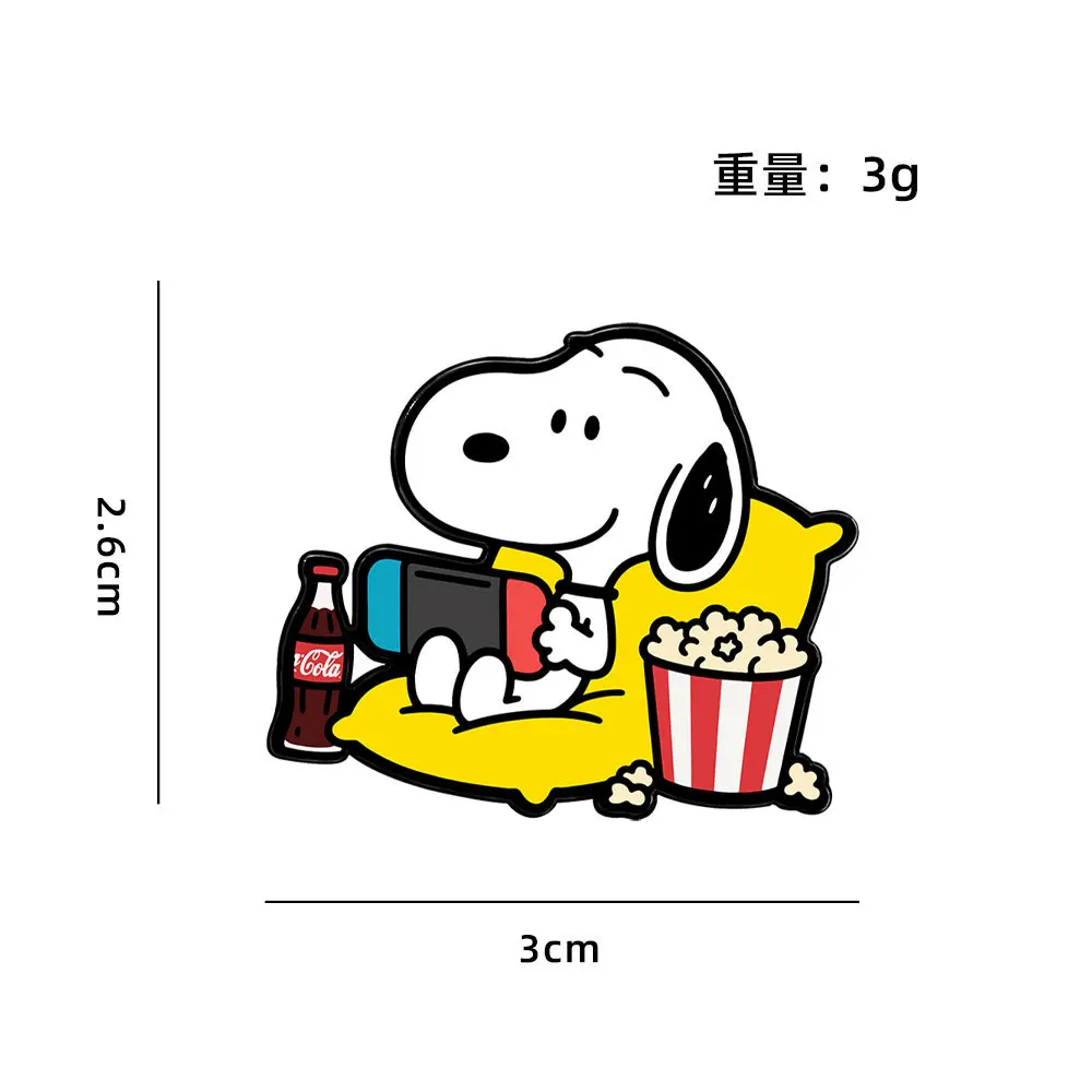 Cute cartoon dog badge Cartoon anime creative puppy metal brooch decoration cute alloy brooch anti slip button badge