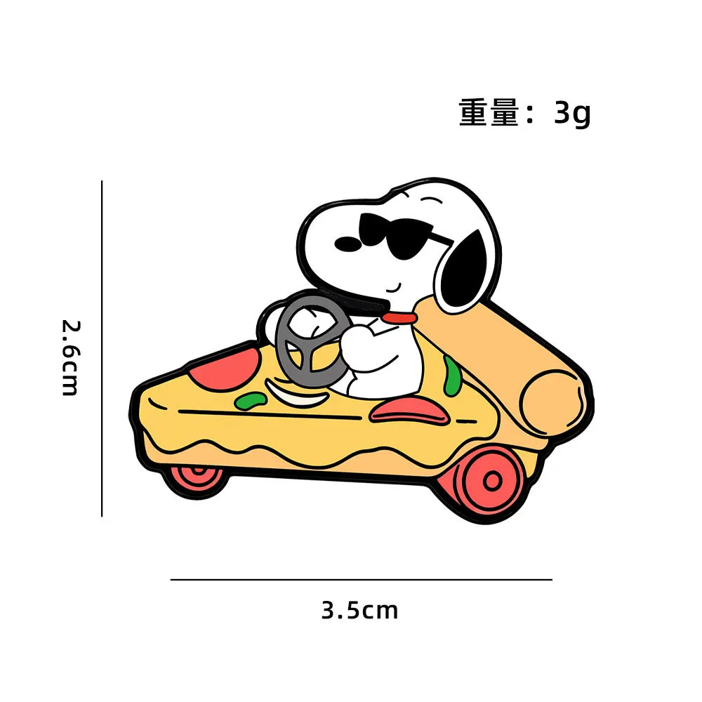 Cute cartoon dog badge Cartoon anime creative puppy metal brooch decoration cute alloy brooch anti slip button badge