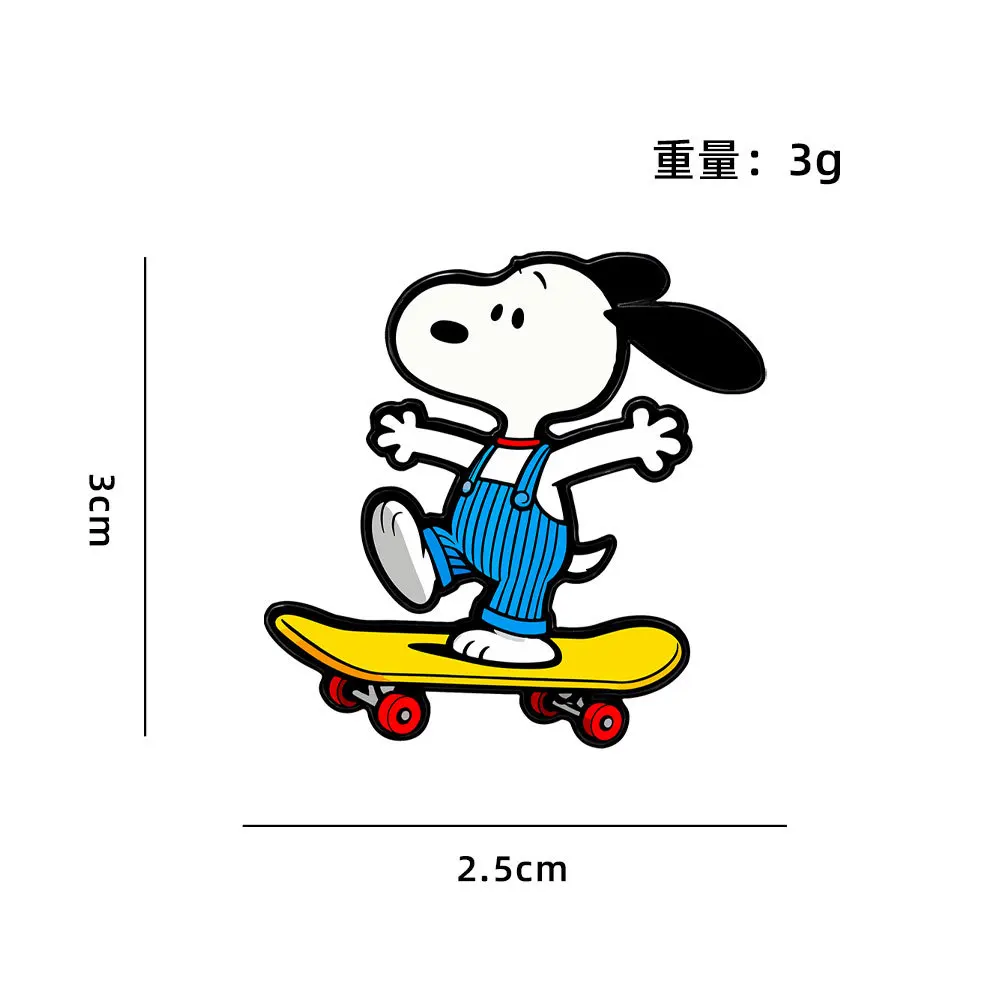 Cute cartoon dog badge Cartoon anime creative puppy metal brooch decoration cute alloy brooch anti slip button badge
