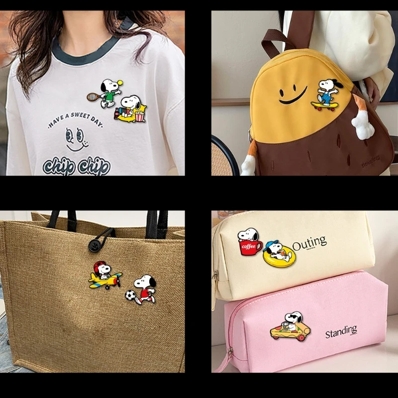 Cute cartoon dog badge Cartoon anime creative puppy metal brooch decoration cute alloy brooch anti slip button badge