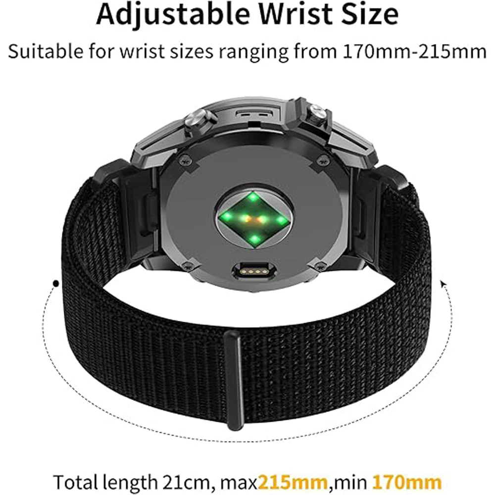QuickFit 26mm 22mm Sports Nylon Strap For Garmin Fenix 9 8 E 7 7X 6 6X Pro Tactix 8/Quatix8/Epix Pro Gen 2/Enduro 3 2 Watchbands
