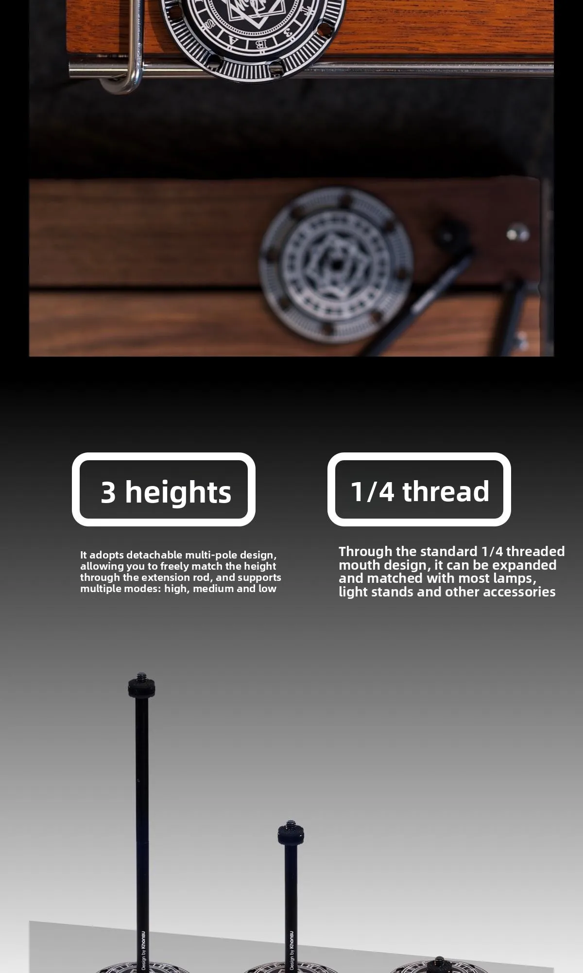 DOTWISE Camping Lantern Stand Detachable Aluminum Lantern Holder Outdoor Camping Light Stand for Goalzero 38 Explore Lamps Stand