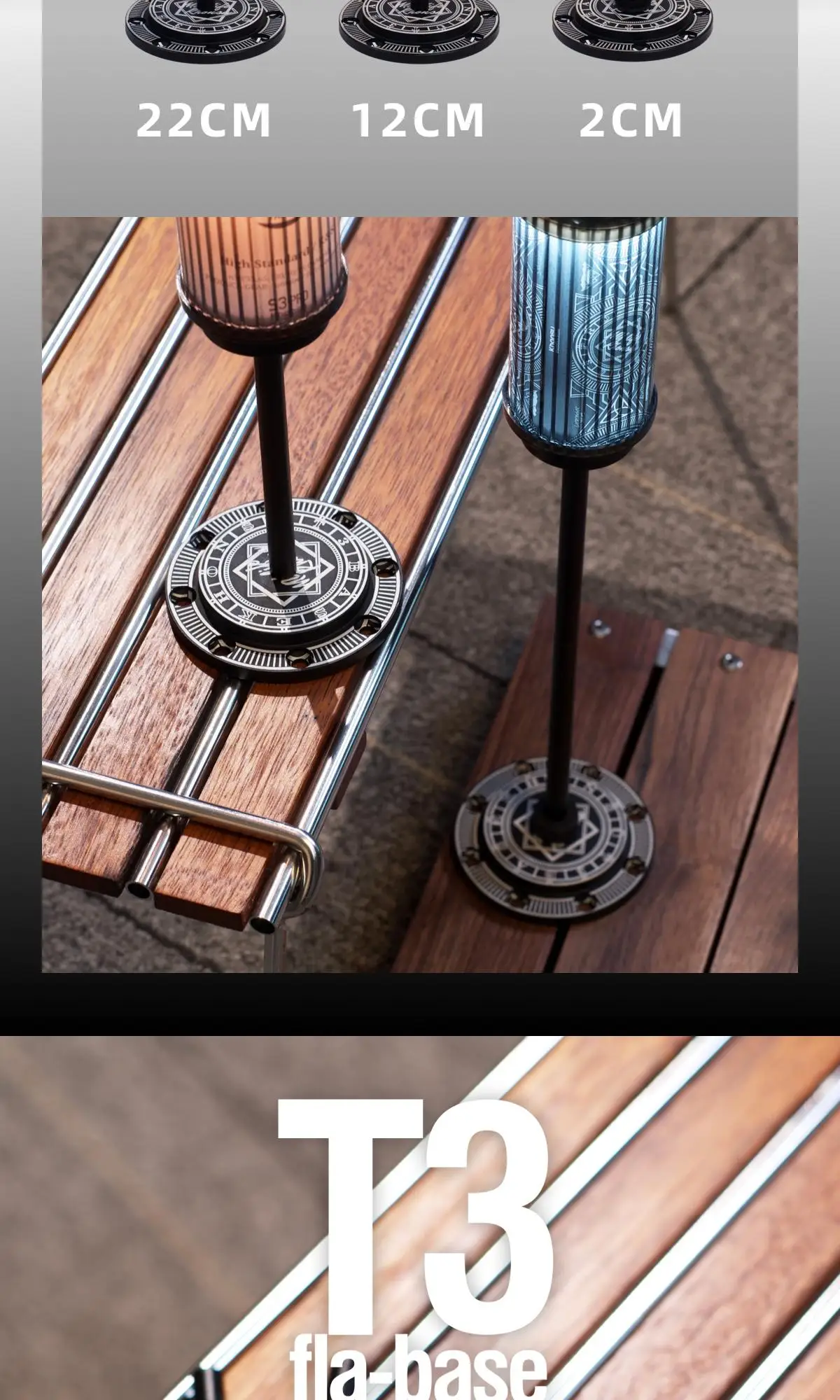 DOTWISE Camping Lantern Stand Detachable Aluminum Lantern Holder Outdoor Camping Light Stand for Goalzero 38 Explore Lamps Stand