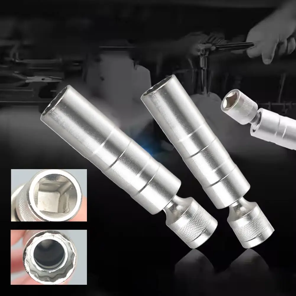 14mm 16mm Spark Plug Socket Wrench Adapter Auto Car Repair Nozzle Spark Plug Disassembly Repair Tool Accessories