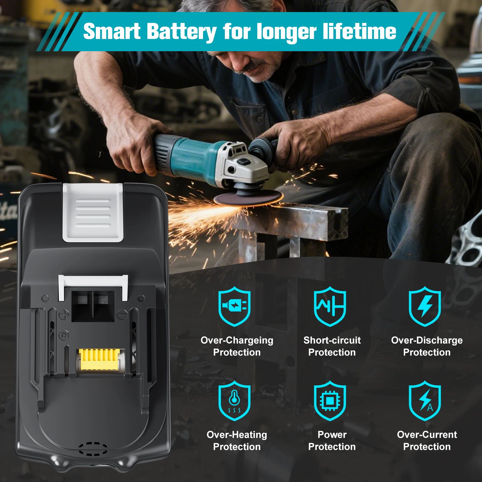 Replacement Battery For Makita 18V BL1830 8000mah Li-ion Compatible for Makita BL1815 BL1840 BL1850 BL1860 BL1890 Power Tool Battery