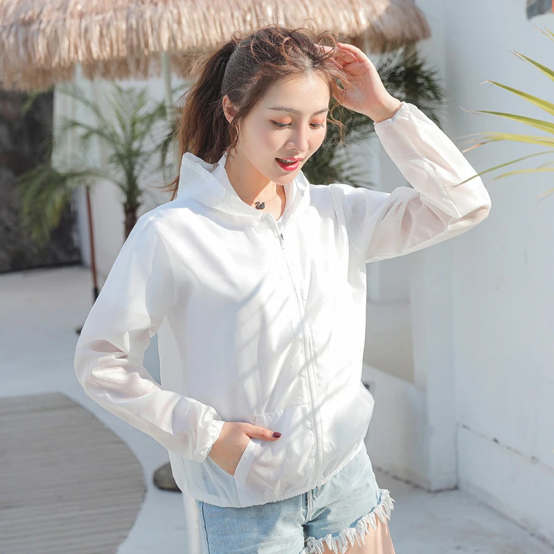 Jacket Women Summer Sun Protection Coat Anti-UV Quick Dry Sports Windbreaker Cycling Run Sunscreen Shirt
