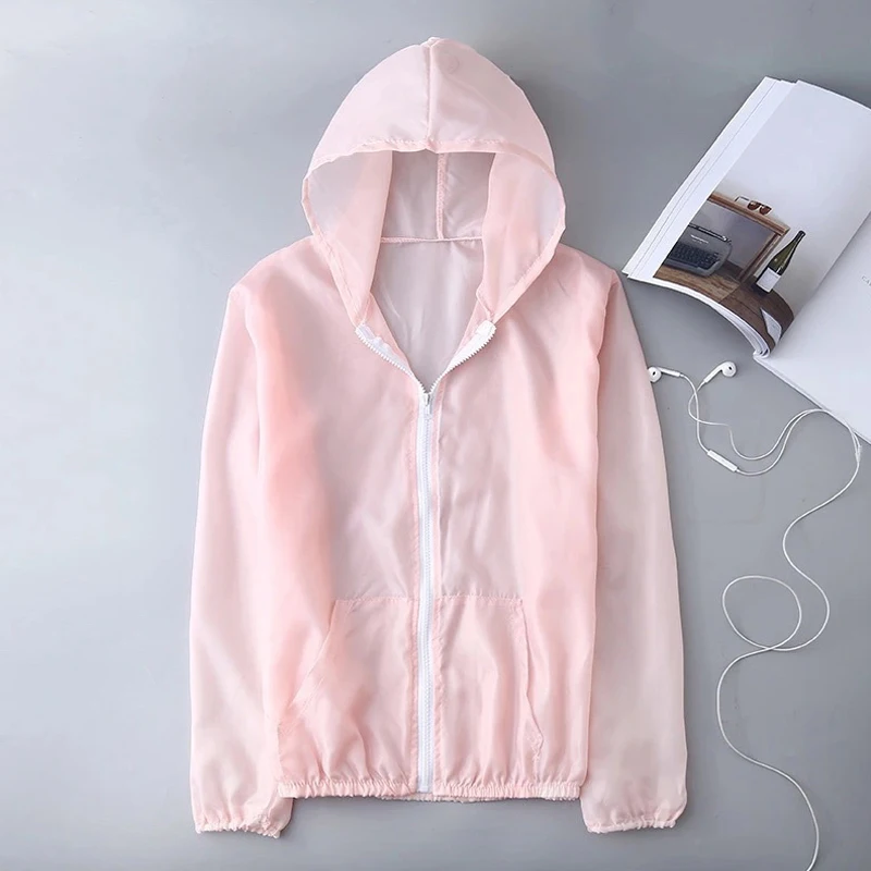 Jacket Women Summer Sun Protection Coat Anti-UV Quick Dry Sports Windbreaker Cycling Run Sunscreen Shirt
