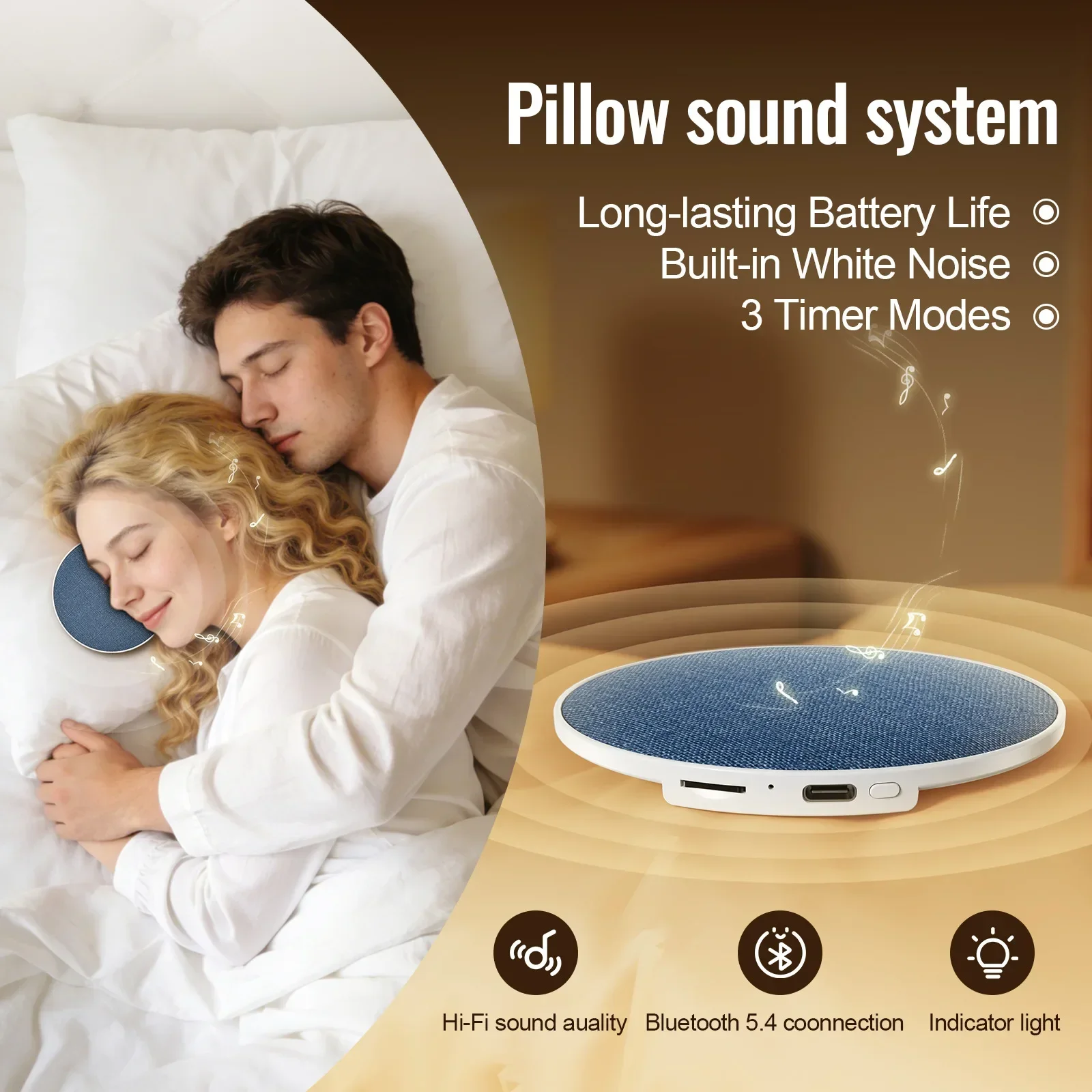 Pillow Side Sleep Aid Speaker Ultrasonic Sleep Aid High Dynamic Sound Quality Under Pillow Butterfly Bluetooth Speaker 2026 New