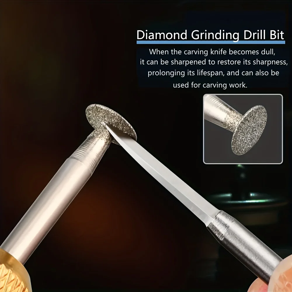12PCS Wood Carving Drill Bit Set (3mm Shank) for Rotary Tools – Micro Carving, Woodworking, Engraving & DIY Projects