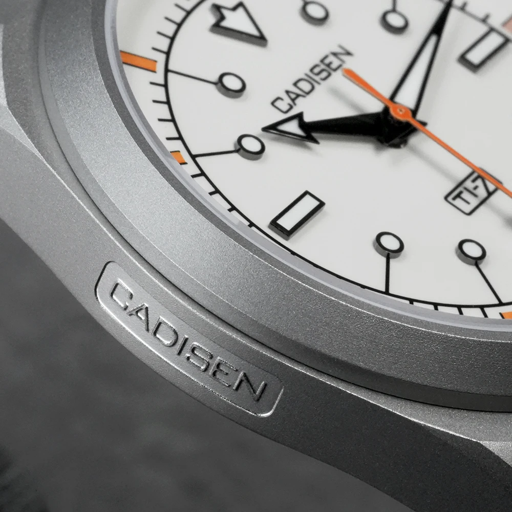 CADISEN TI-7 Autodyne Titanium Steel Automatic Mechanical Canvas Wristwatch MIYOTA 8215 Luminous Sapphire Waterproof Man Watches