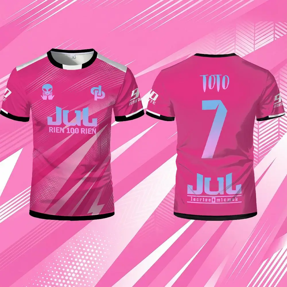 2026 New JUL Toto Ninetta Rien 100 Rien Jersey Summer Outdoor Breathable Soccer Training T-Shirt Men's And Women's Crew Neck Tee