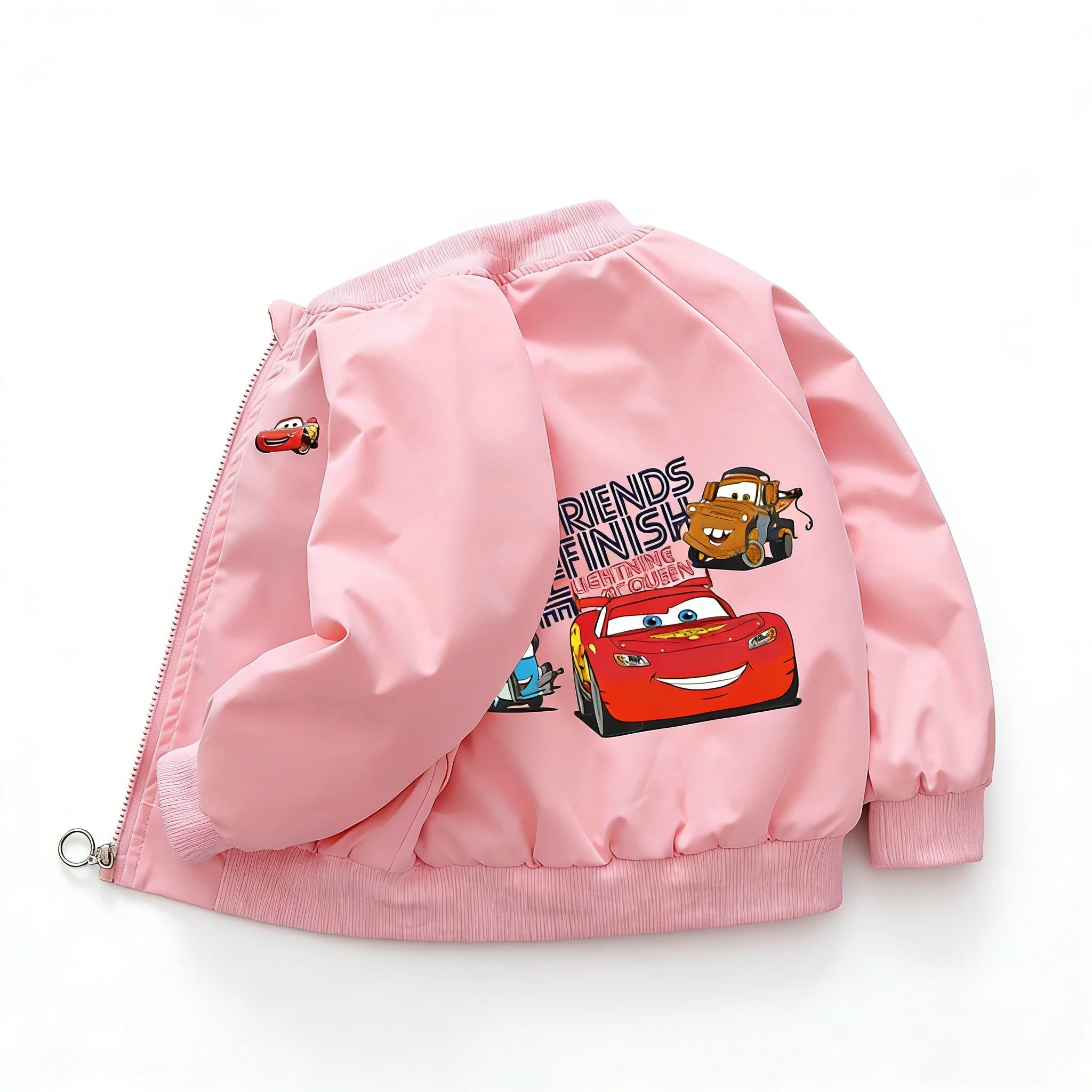 Cars Lightning McQueen Children Jacket New Spring Autumn Baby Boy Girl Cartoon Zipper Long Sleeves Windbreaker Kids Sports Coats