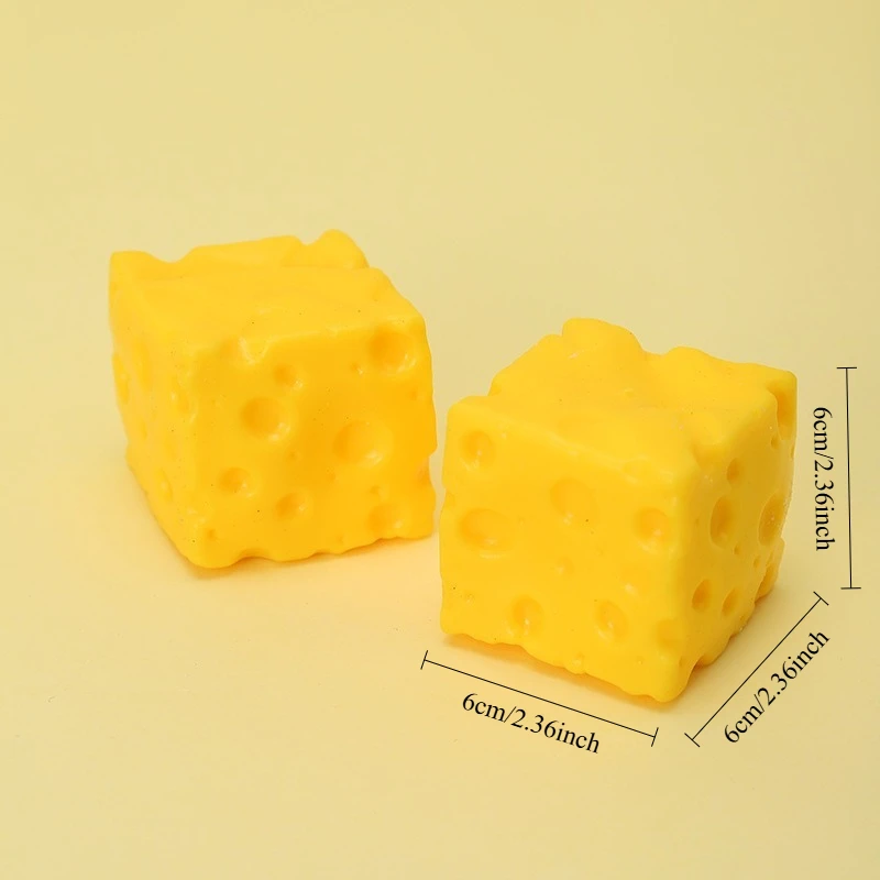 Squishy Cheese Cube Squeeze Toys Soft Butter Cheese Fidget Toy Slow Rebound Push Stress Relief Sensory Toy Christmas Present