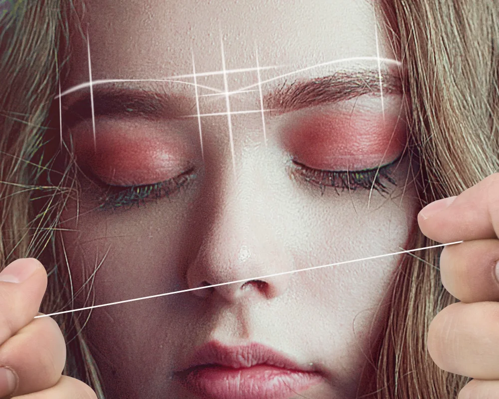 30M Microblading Mapping Pre-ink String Eyebow Makeup Dyeing Thread Semi-Permanent Positioning Line Eyebrow PMU Measuring Tools