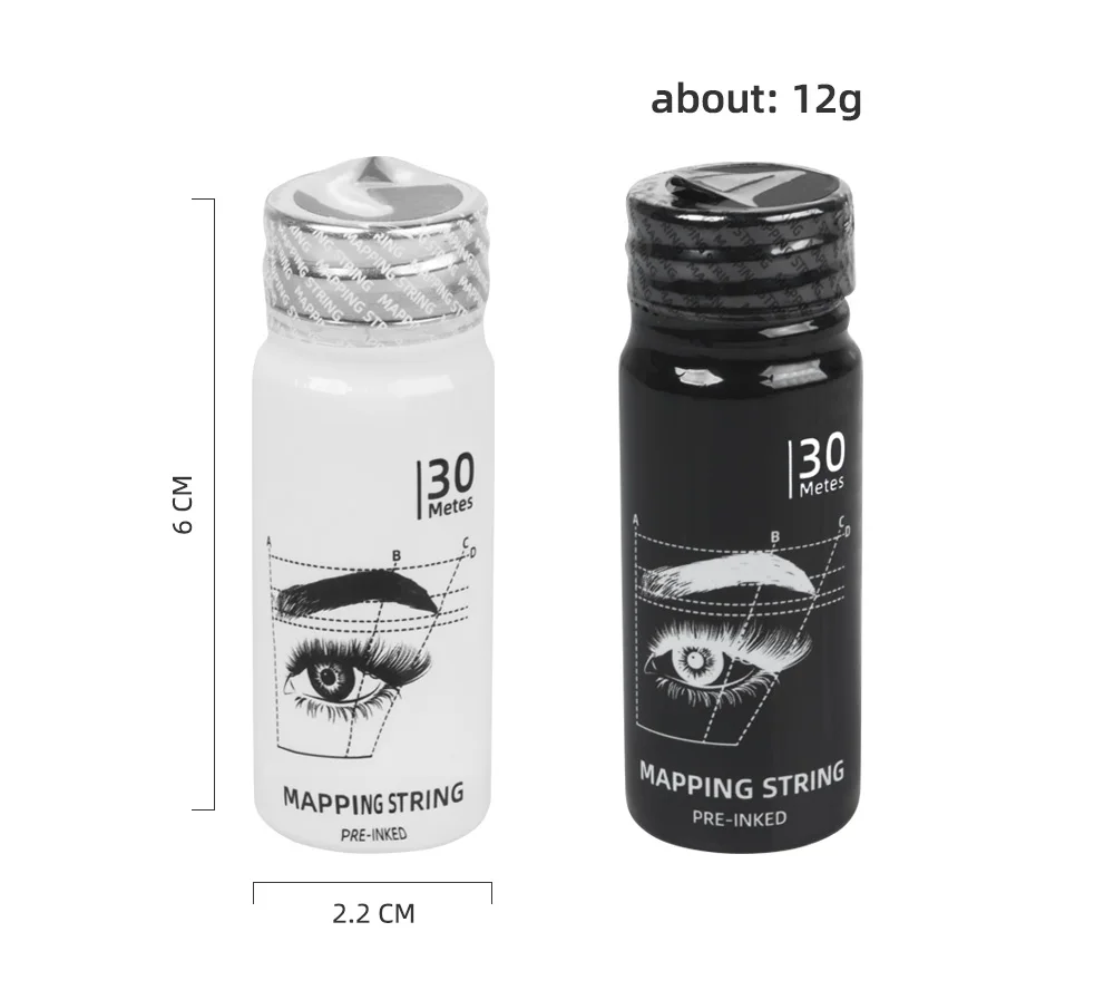 30M Microblading Mapping Pre-ink String Eyebow Makeup Dyeing Thread Semi-Permanent Positioning Line Eyebrow PMU Measuring Tools