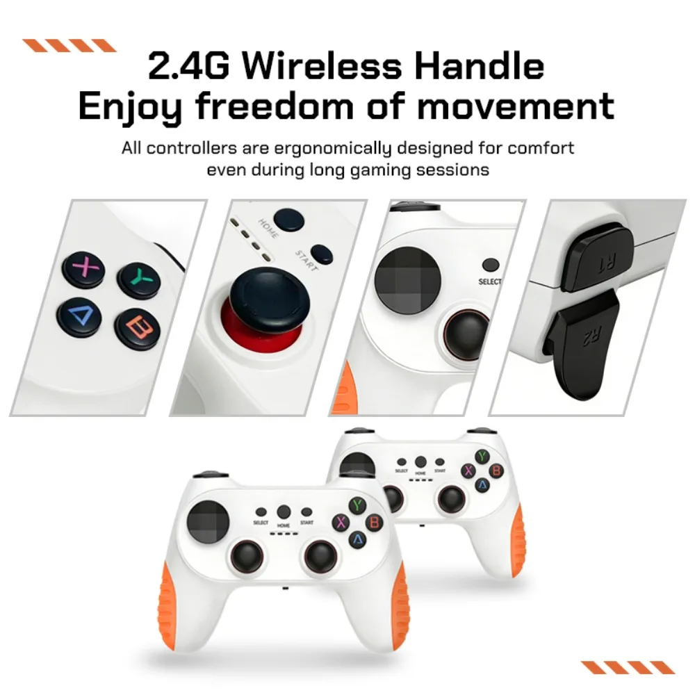 2026 New 128G X10 PRO GameStick 4K Video Game Console 3D Games Built-In 50K Games 40+ Emulators Retro Games Dual 2.4G Controller