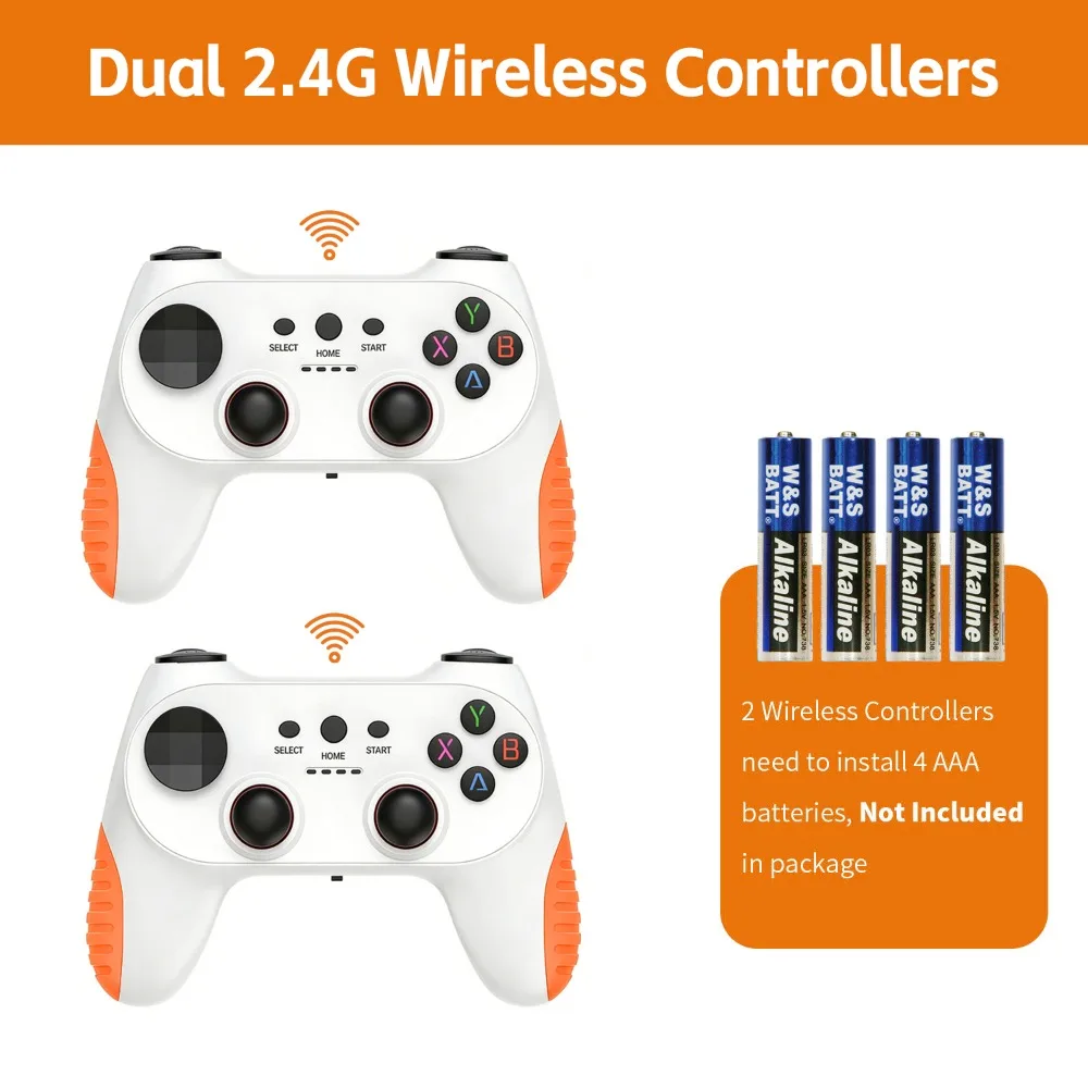 2026 New 128G X10 PRO GameStick 4K Video Game Console 3D Games Built-In 50K Games 40+ Emulators Retro Games Dual 2.4G Controller