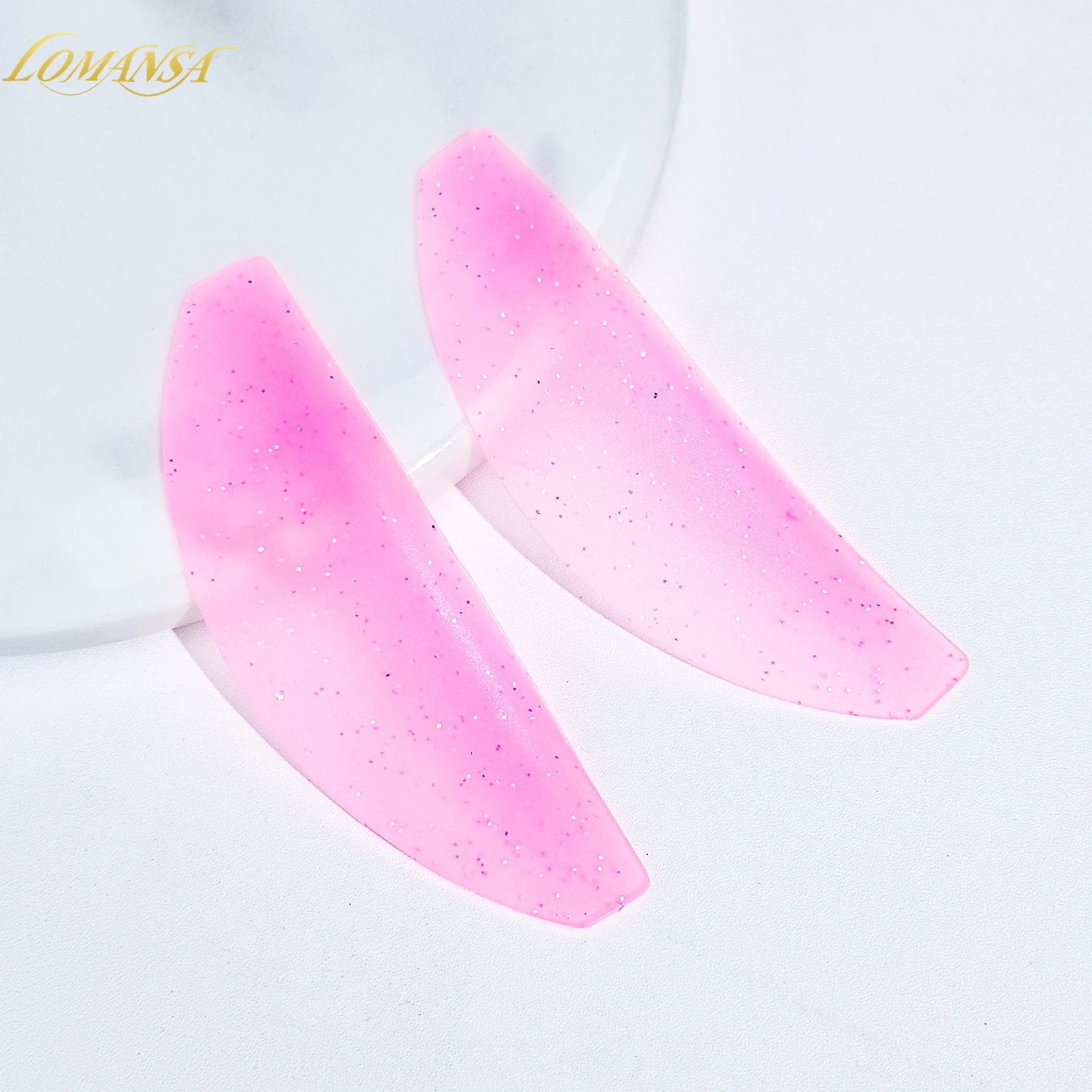 Lomansa 2Pcs Korean Lash Lift Shields Flat Lash Lift Silicone Pads For Perming Lotion No.1 Eyelash Softening Shields Makeup Tool