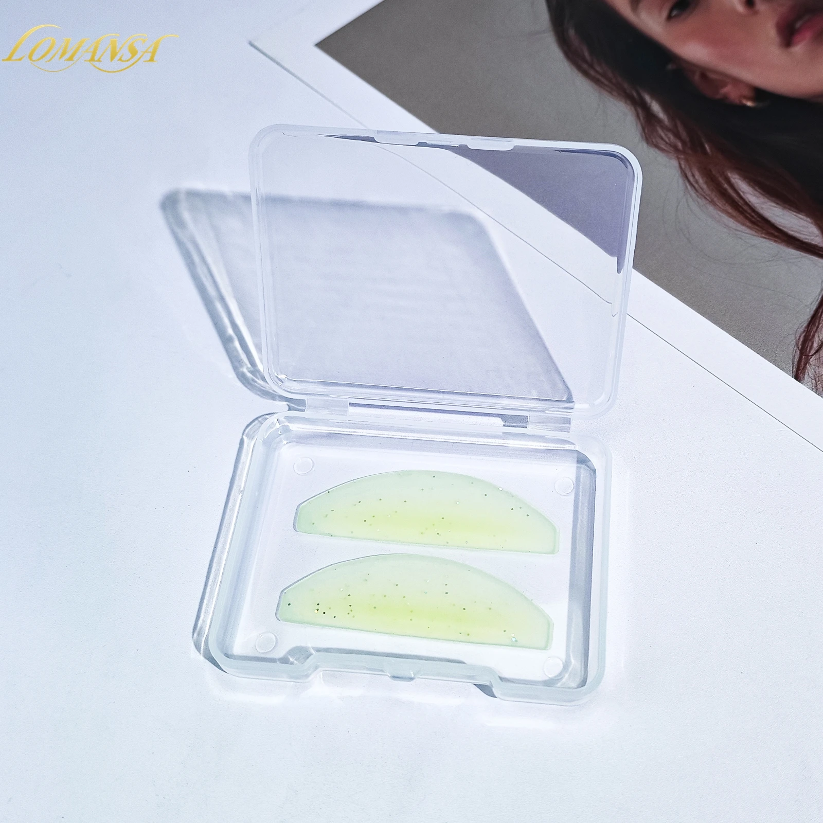 Lomansa 2Pcs Korean Lash Lift Shields Flat Lash Lift Silicone Pads For Perming Lotion No.1 Eyelash Softening Shields Makeup Tool