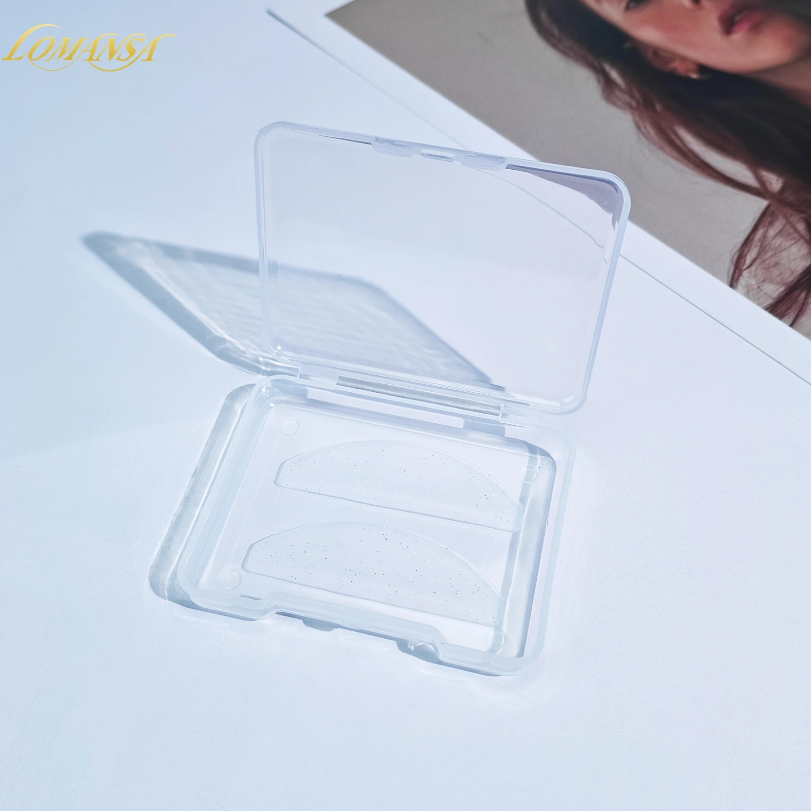 Lomansa 2Pcs Korean Lash Lift Shields Flat Lash Lift Silicone Pads For Perming Lotion No.1 Eyelash Softening Shields Makeup Tool