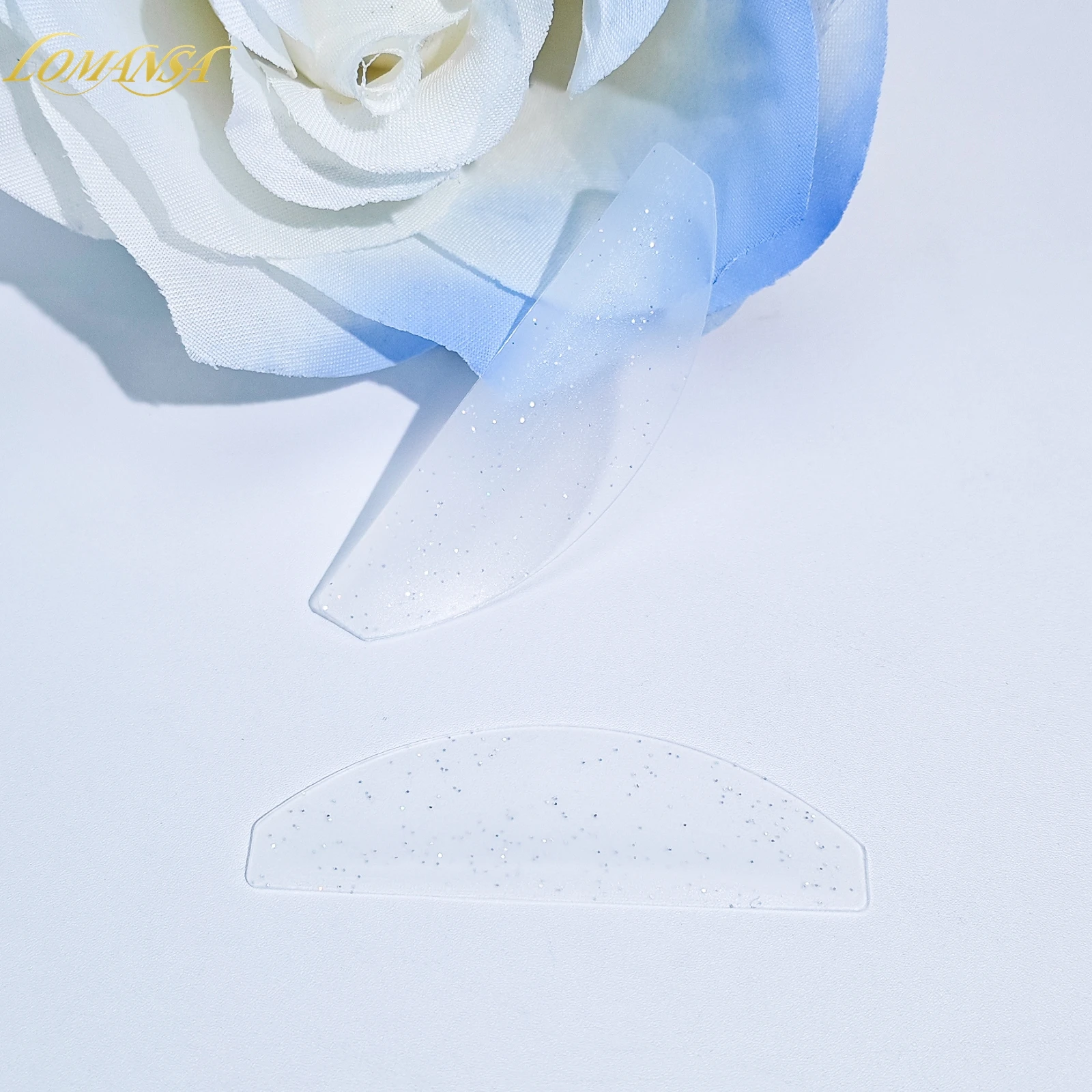 Lomansa 2Pcs Korean Lash Lift Shields Flat Lash Lift Silicone Pads For Perming Lotion No.1 Eyelash Softening Shields Makeup Tool