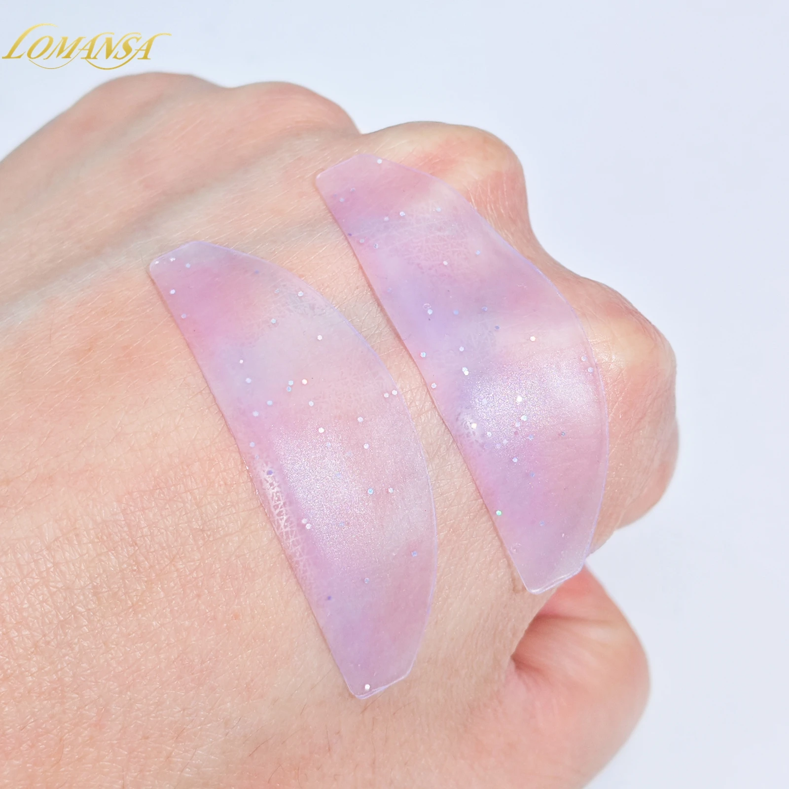Lomansa 2Pcs Korean Lash Lift Shields Flat Lash Lift Silicone Pads For Perming Lotion No.1 Eyelash Softening Shields Makeup Tool