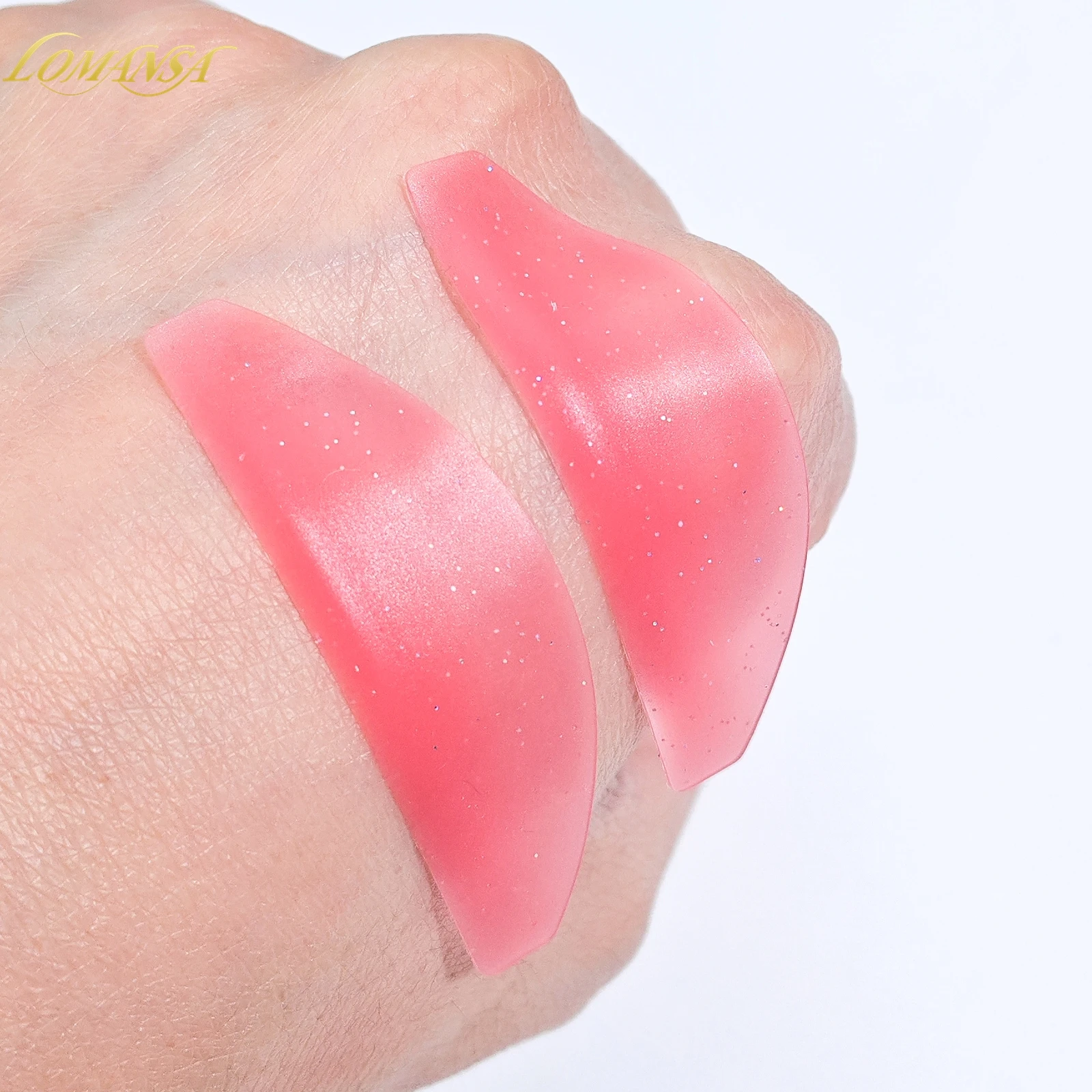 Lomansa 2Pcs Korean Lash Lift Shields Flat Lash Lift Silicone Pads For Perming Lotion No.1 Eyelash Softening Shields Makeup Tool