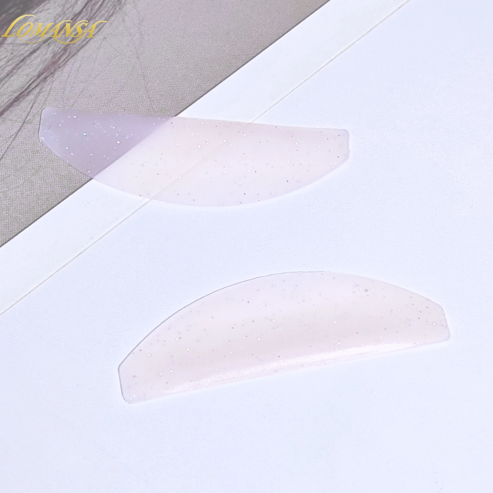 Lomansa 2Pcs Korean Lash Lift Shields Flat Lash Lift Silicone Pads For Perming Lotion No.1 Eyelash Softening Shields Makeup Tool