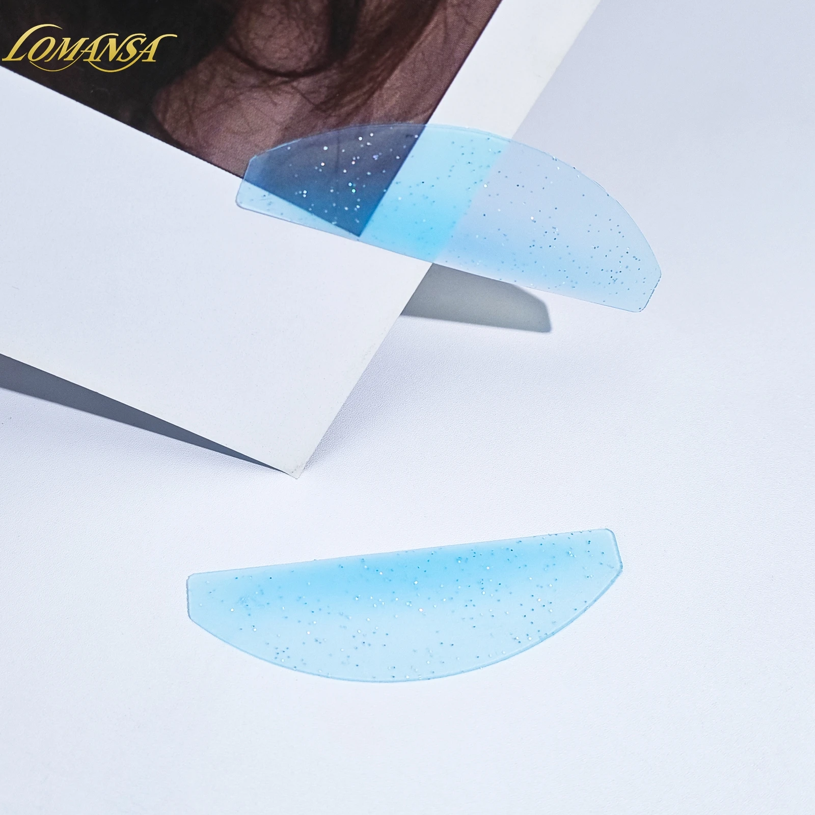 Lomansa 2Pcs Korean Lash Lift Shields Flat Lash Lift Silicone Pads For Perming Lotion No.1 Eyelash Softening Shields Makeup Tool