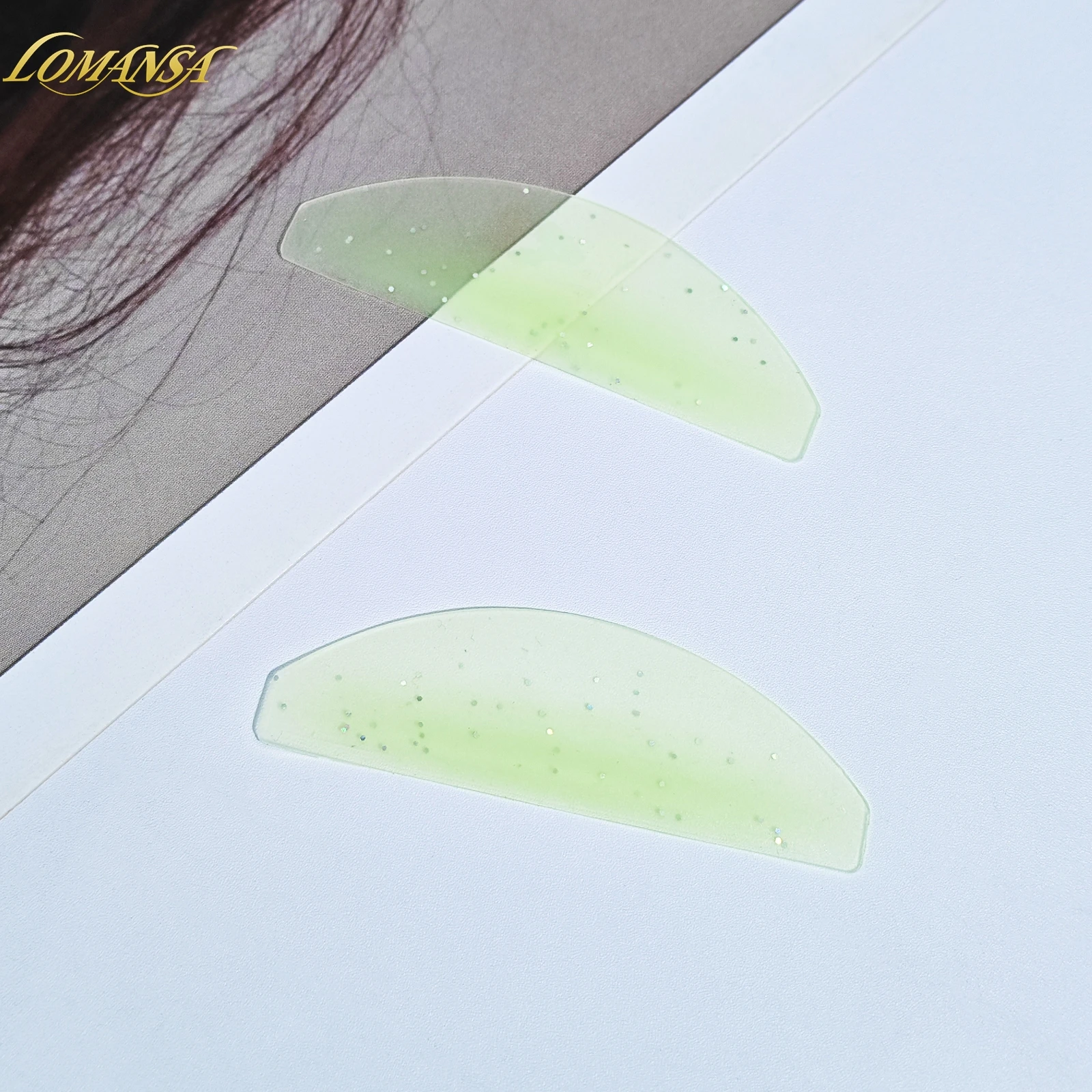 Lomansa 2Pcs Korean Lash Lift Shields Flat Lash Lift Silicone Pads For Perming Lotion No.1 Eyelash Softening Shields Makeup Tool