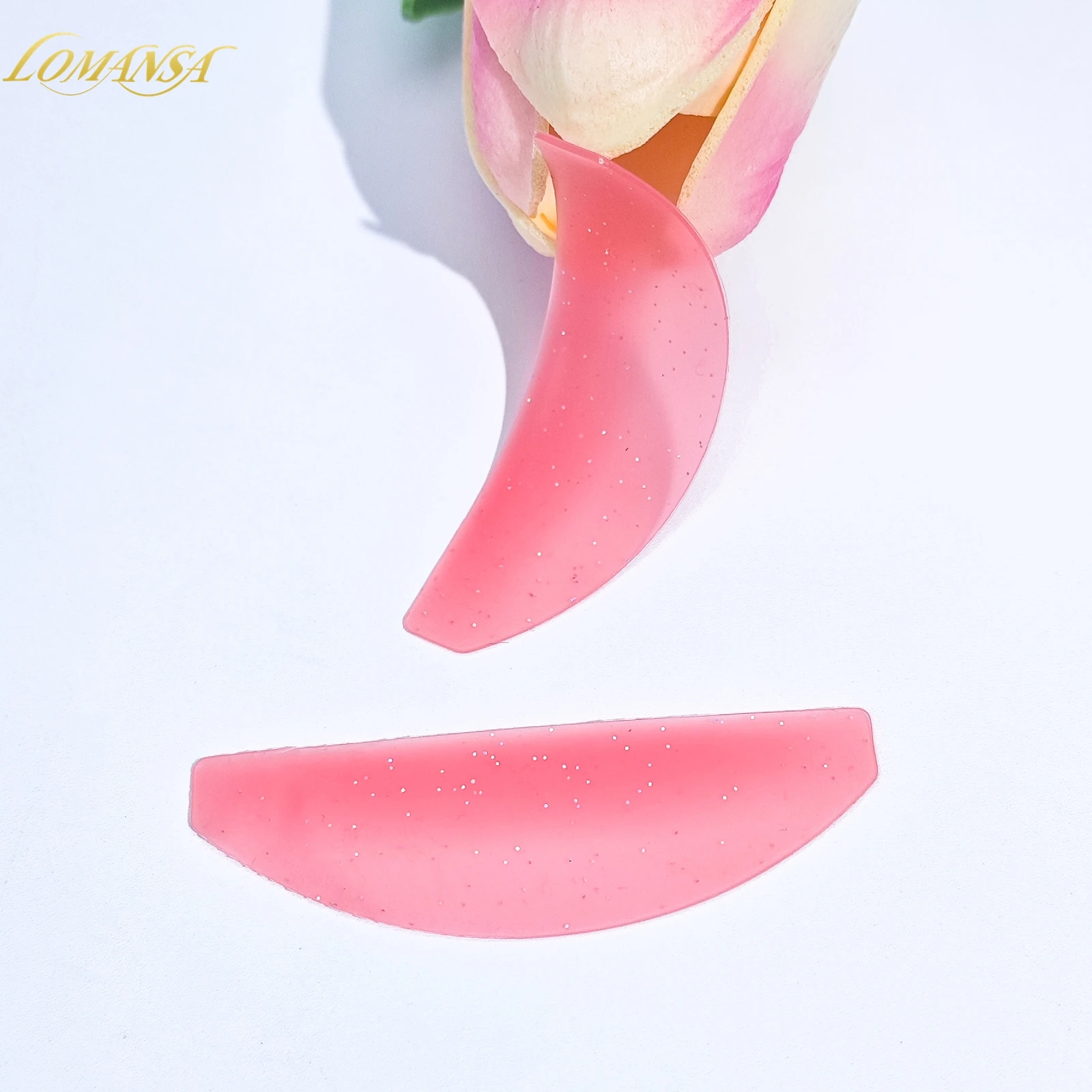 Lomansa 2Pcs Korean Lash Lift Shields Flat Lash Lift Silicone Pads For Perming Lotion No.1 Eyelash Softening Shields Makeup Tool