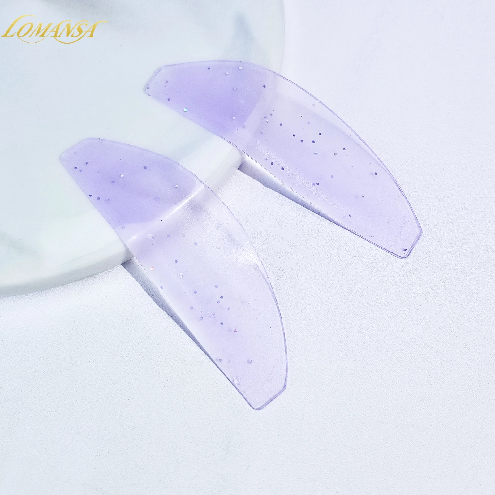 Lomansa 2Pcs Korean Lash Lift Shields Flat Lash Lift Silicone Pads For Perming Lotion No.1 Eyelash Softening Shields Makeup Tool