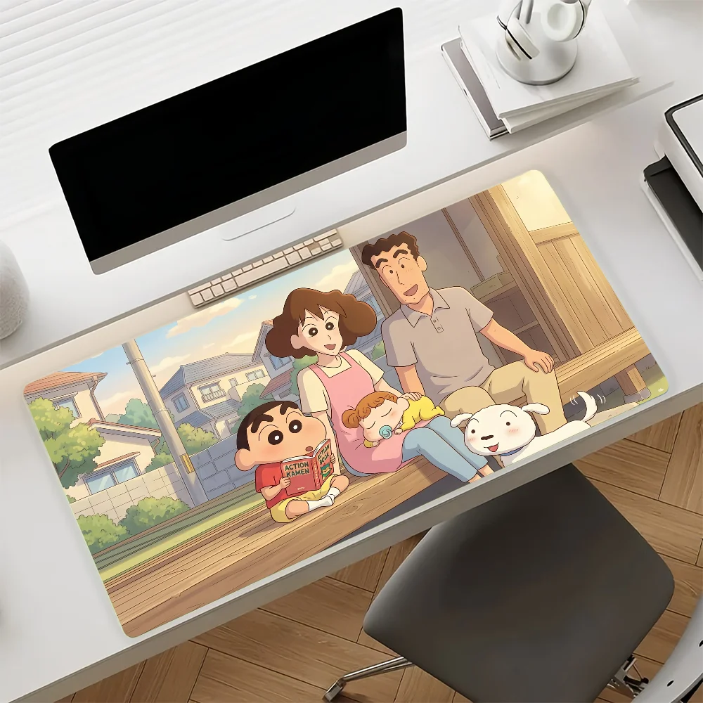 Cra S-Shin chan-S Cute Mouse Pad Non-slip Rubber Gamer Balance Computer Mat Decoracion Deskmat Laptop Office Large