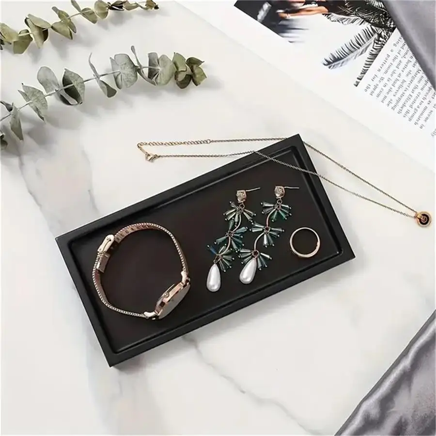 A Rectangular Silicone Aromatherapy Tray for Bathroom, Non-Porous Vanity Table, Marble Washbasin Tabletop Storage, Decorative Tray