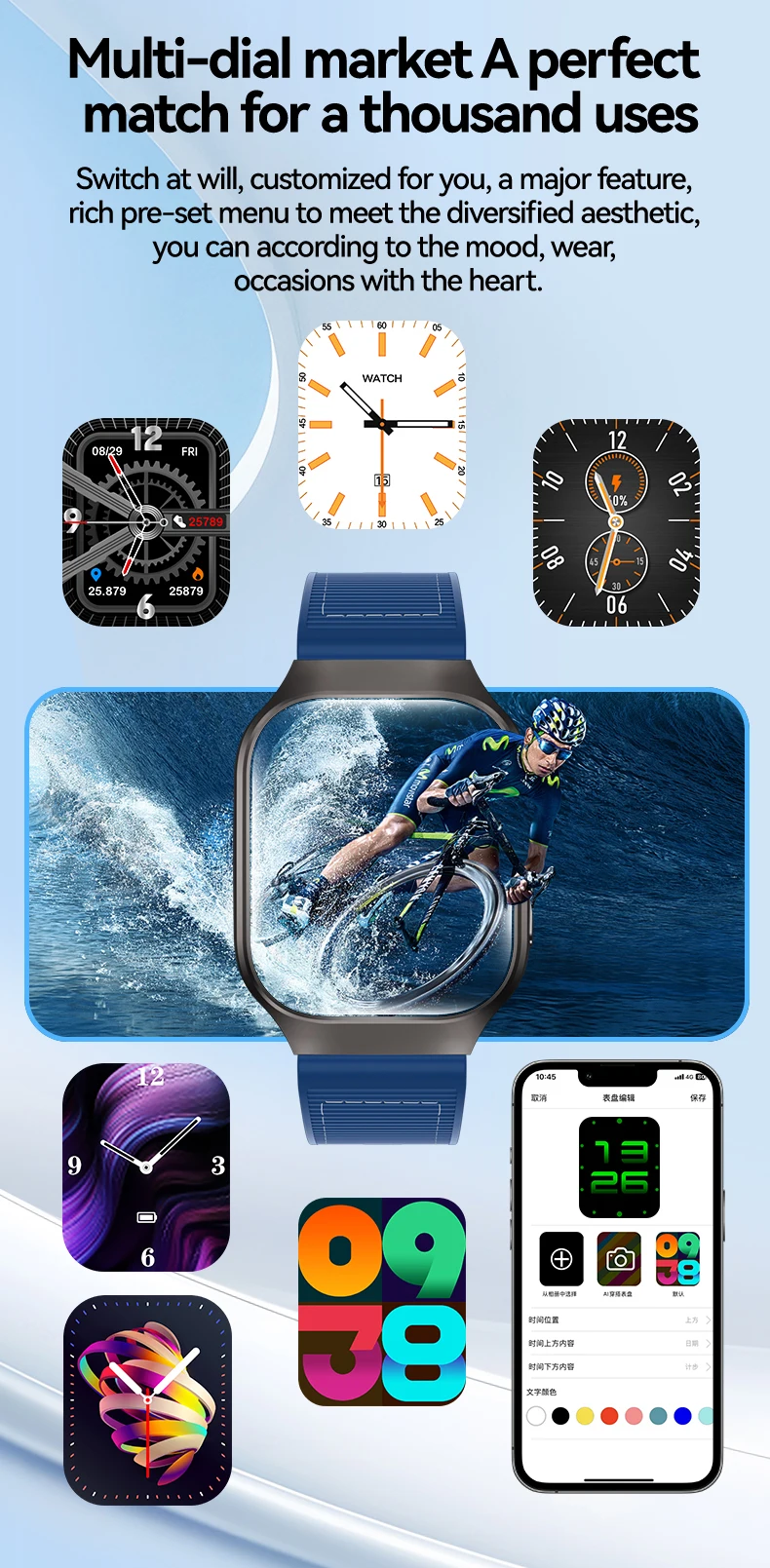 LAXASFIT New Bluetooth Call Smart Watch for Men 2.01" HD Curved Screen Sports Watch Health Monitor Smart Watch for Android iOS