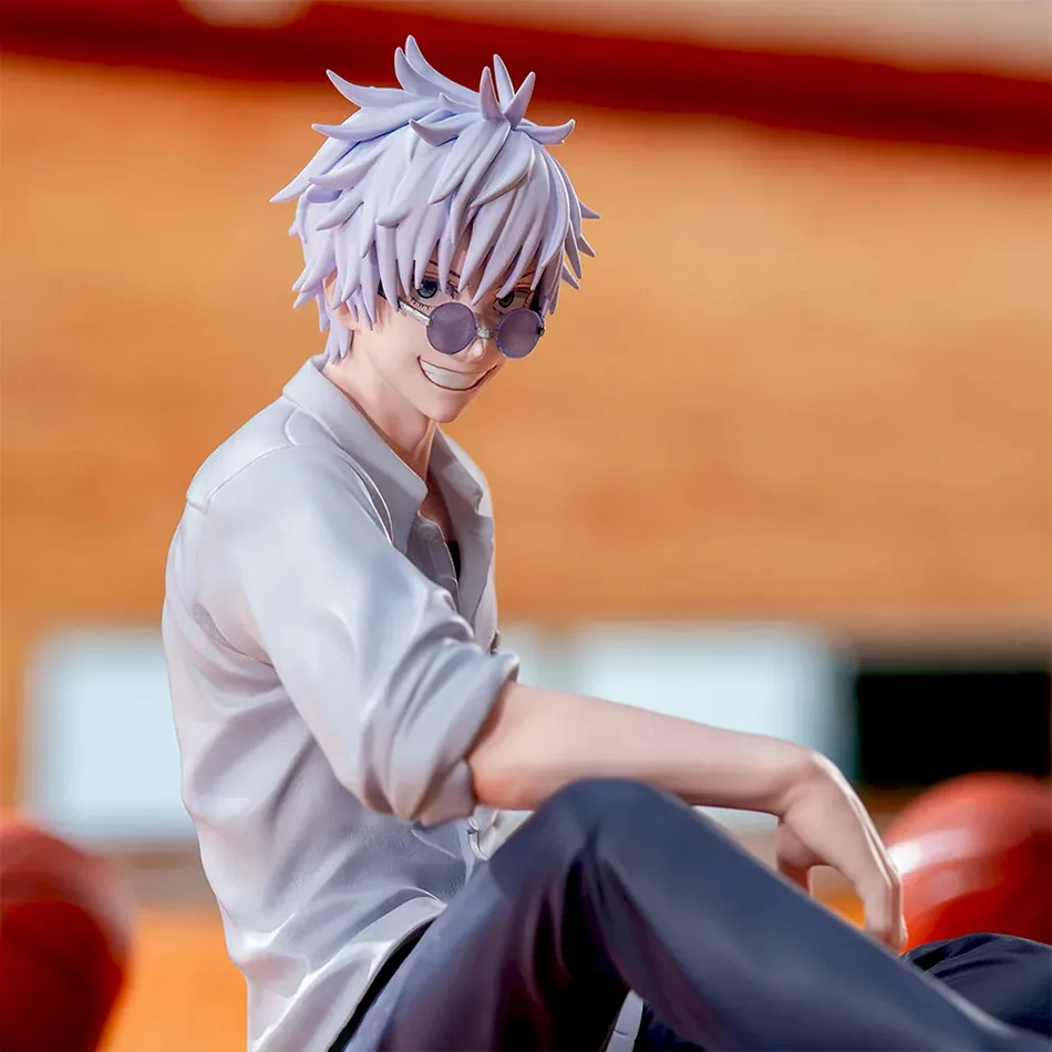 2Kinds Jujutsu Kaisen Anime Satoru Gojo & Geto Suguru Yumemirize Sitting Posture Action Figure Genuine Model Figurine Toy