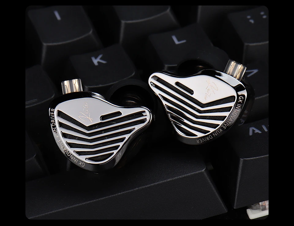 GK KUNTEN In-ear Headphones Innovative Kun Driver Heavy Bass HIFI Metal Sports Detachable 2PIN Compatible With KZ Zenith EDX PRO