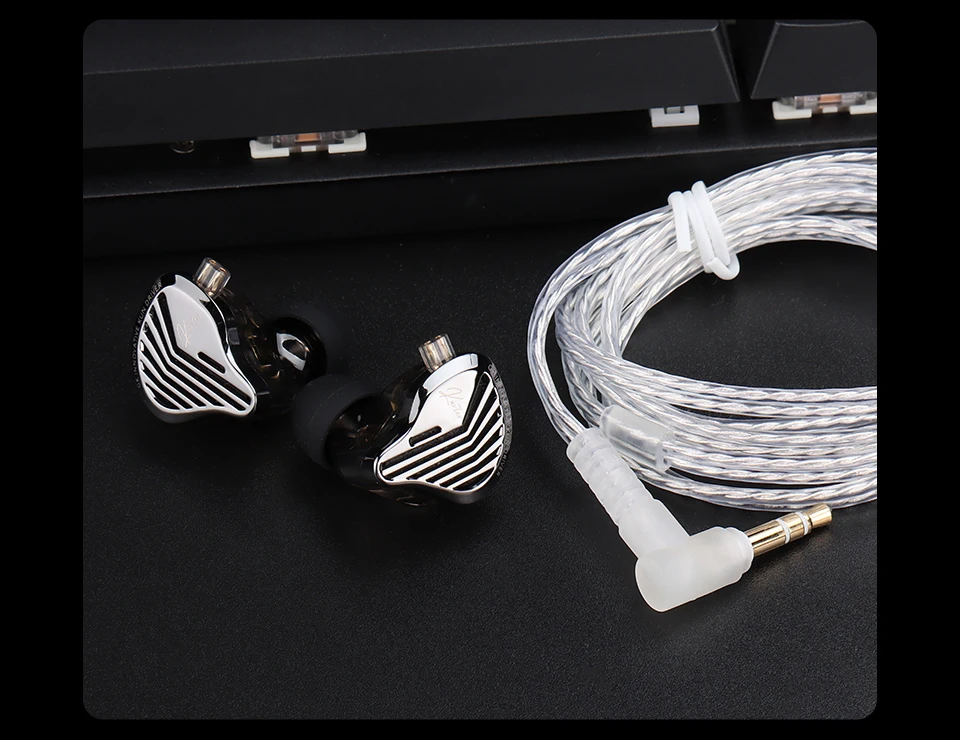 GK KUNTEN In-ear Headphones Innovative Kun Driver Heavy Bass HIFI Metal Sports Detachable 2PIN Compatible With KZ Zenith EDX PRO