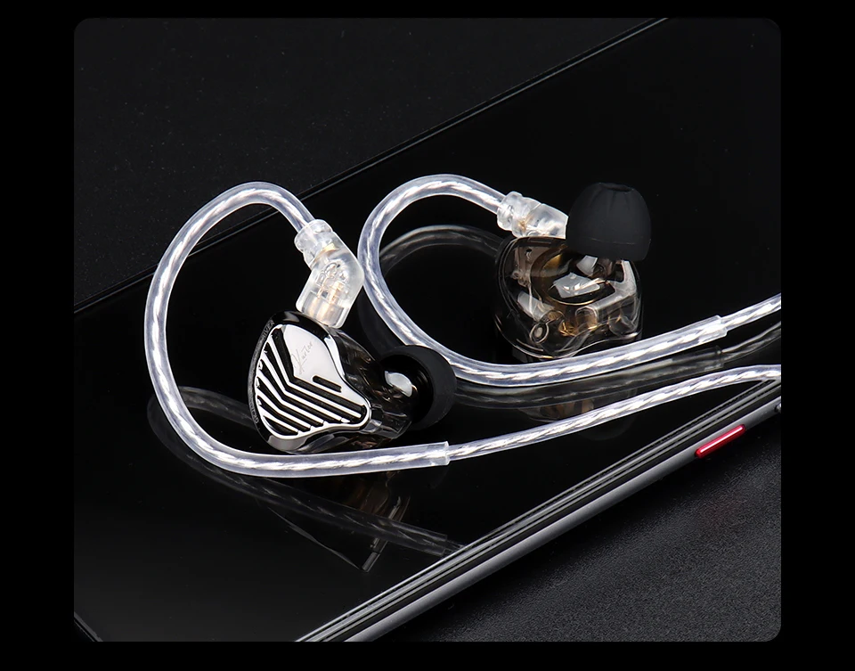 GK KUNTEN In-ear Headphones Innovative Kun Driver Heavy Bass HIFI Metal Sports Detachable 2PIN Compatible With KZ Zenith EDX PRO
